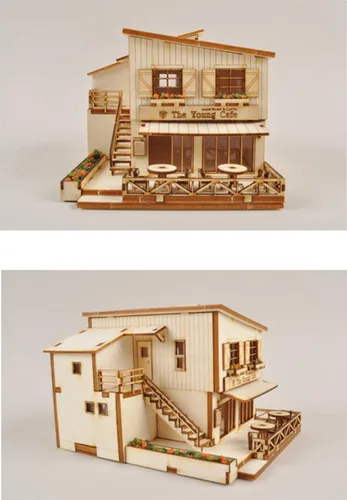 Miniatura 3 de Kit de modelo de madera de escritorio Cafe in House por Young Modeler