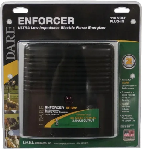 Miniatura 2 de Dare Products Energizer - Valla eléctrica de 110 voltios, 75 millas, color negro