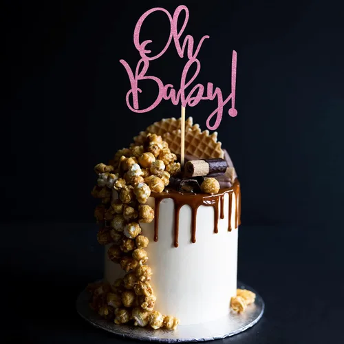 Miniatura 7 de Oh Baby Cake Toppers - Palillos para pasteles de baby shower para celebrar baby shower, suministros de decoración de fiesta de cumpleaños de niños
