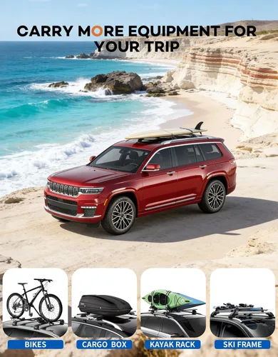 Miniatura 8 de Wonderdriver Barras transversales de techo compatibles con Jeep Grand Cherokee L 2021-2026 y Grand Cherokee WL 2022-2026, barras transversales