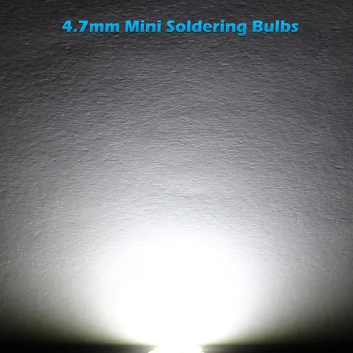 Miniatura 8 de Partsam 20pcs 0.185 in-12v coche blanco mini bombillas lámparas indicador racimo velocímetro iluminación de fondo