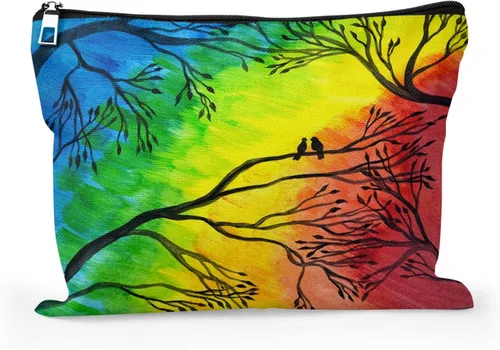 Miniatura 32 de Bolsa de maquillaje para mujer, Corazones de cactus de alpaca