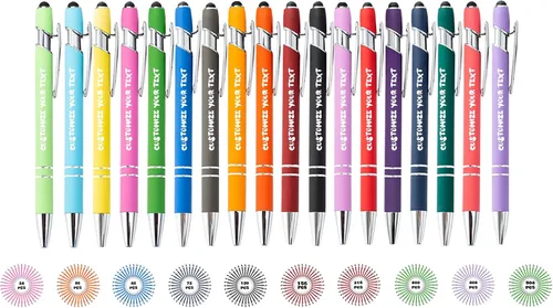 AIFLM Bolígrafos personalizados con nombre a granel hasta 500 unidades de bolígrafos grabados gratis con tu nombre y texto para negocios,