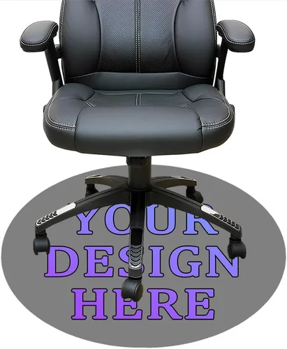 Miniatura 68 de Tapete redondo personalizado para silla de escritorio de oficina, diseño de tu propio logotipo de foto, texto, alfombrillas circulares