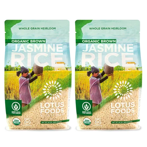 Miniatura 10 de Lotus Foods Arroz orgánico de jazmín blanco, arroz jazmín, arroz blanco sin gluten, arroz orgánico, arroz adhesivo asiático de grano largo, orgánico