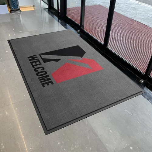 Miniatura 21 de Alfombrillas comerciales personalizadas para puertas Alfombra con logotipo personalizado Texto de entrada Alfombra para entrada con respaldo de goma