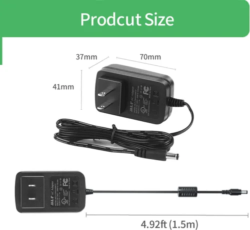 Miniatura 3 de Adaptador de fuente de alimentación de CA a CC 5V 3A, enchufe 0.217 in x 0.083 in, UL enumeró FCC