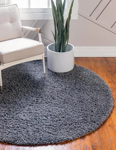 Miniatura 83 de Unique Loom Davos Shag Collection - Alfombra de área, color liso (4 pies 1 pulgada x 6 pies 1 pulgada, rectangular, color pimienta)