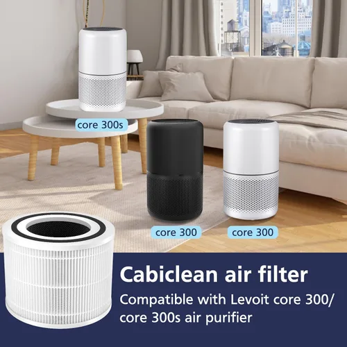 Miniatura 2 de Filtro de repuesto Core 300, compatible con el purificador de aire LEVOIT Core 300/300S, filtro de repuesto HEPA 3 en 1 grado H13, comparado