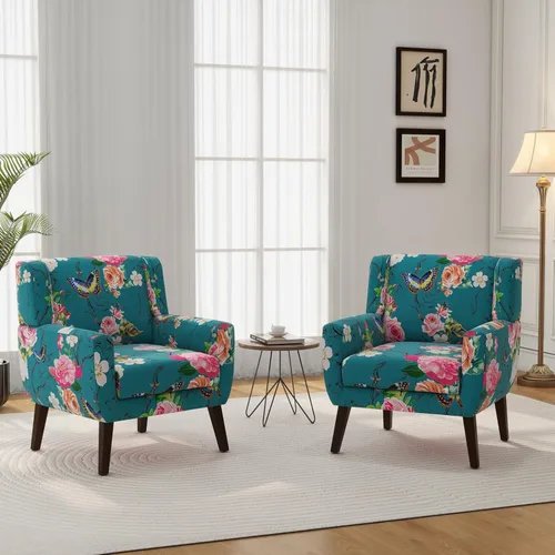 Miniatura 51 de Silla decorativa, sillas de tela moderna de mediados de siglo con brazos para sala de estar, cómodo sillón tapizado para dormitorio, sala de espera