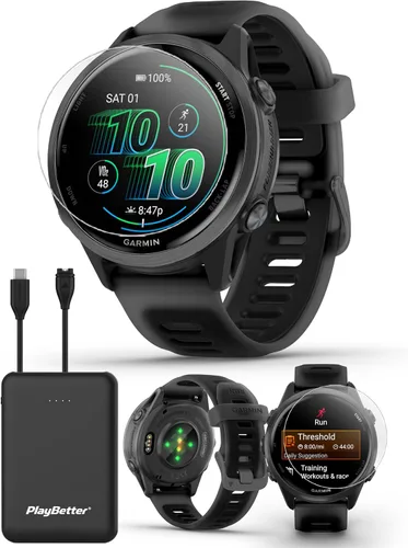 Miniatura 14 de Garmin Forerunner 570 Advanced GPS Running and Triathlon Smartwatch Bundle (1.850 in, Amp Yellow/Translucent Whitestone/Turquoise)