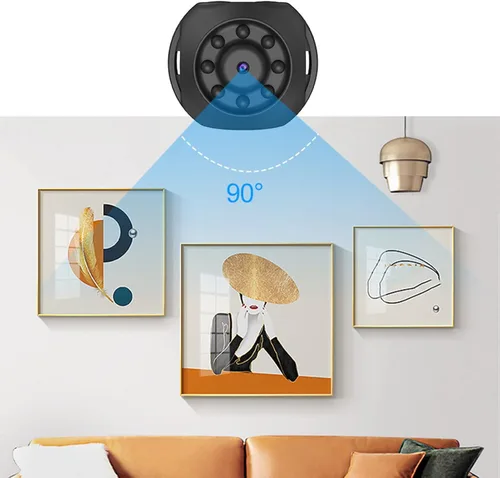 Miniatura 6 de Pomya Mini cámara 1080P con noche IR, reloj en tiempo real Hotspot, mini cámara de video USB para interior, exterior, tienda, oficina