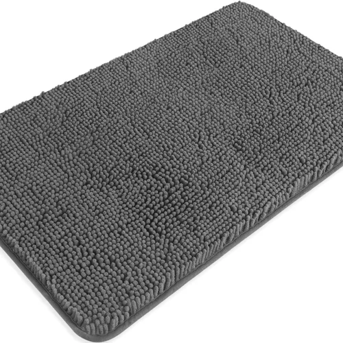 Miniatura 238 de Alfombra de baño pequeña de 12 x 18 pulgadas, lavable y absorbente, antideslizante, alfombra de baño de felpilla gruesa y suave para baño, ducha