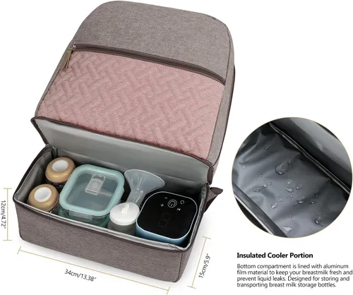 Miniatura 3 de Mochila para extractor de leche - Bolsa más fresca y resistente a la humedad para madre