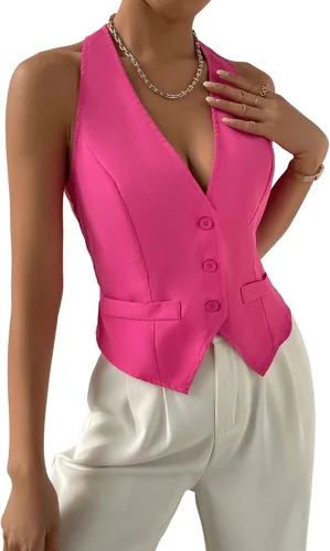 Miniatura 3 de Verdusa Chaleco sin mangas con cuello en V para mujer