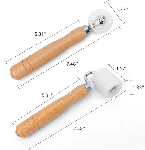 Miniatura 2 de CARTINTS Paquete de 2 rodillos alisadores de papel tapiz, para instalación de papel de pared plano y de esquina, herramienta de rodillo para papel