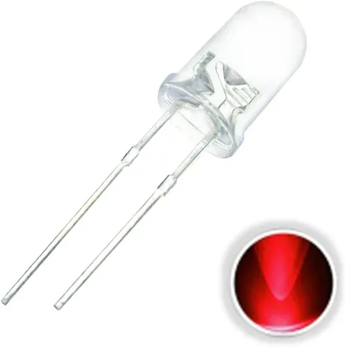 Miniatura 7 de 100 unids/lote Transparente Redondo 0.197 in 3V Super Brillante Agua Claro Verde Rojo Blanco Amarillo Azul Bombillas LED Diodo Emisor F5 (Blanco)