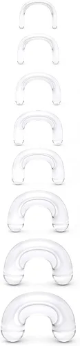 Miniatura 4 de Cisyozi 16G, 14G, 12G, 10G, 8G, 6G, 4G, 2G, kit de estiramiento de plástico negro transparente, hipoalergénico, en forma de U, anillos de tabique