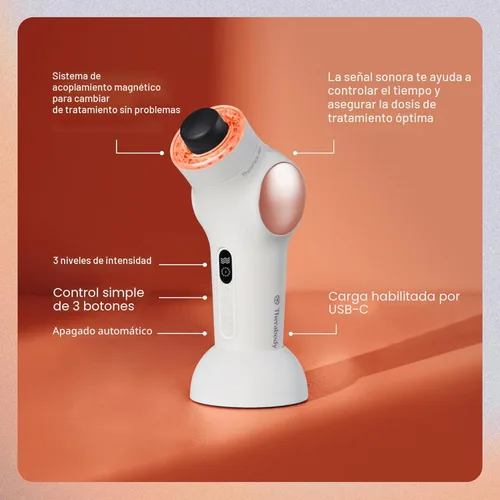 Miniatura 6 de TheraFace Therabody TheraFace PRO - Dispositivo facial de microcorriente, masajeador facial compacto 8 en 1 y herramienta de escultura facial