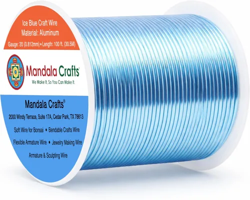 Miniatura 235 de Mandala Crafts - Alambre de aluminio anodizado de 8 calibre para hacer joyas - 9.75 m de alambre flexible negro colorido - Flexible para bonsái