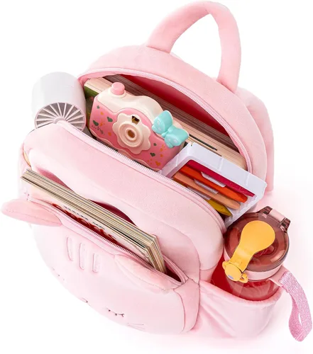 Miniatura 27 de Lazada Mochila para niños pequeños, juguetes de animales de peluche, mochila pequeña, color gris, 9.5 pulgadas