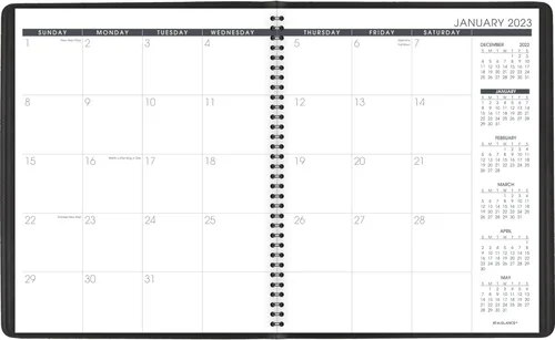 Miniatura 2 de AT-A-GLANCE Agenda mensual 2023, 9 x 11 pulgadas, grande, 15 meses, negro (7026005)