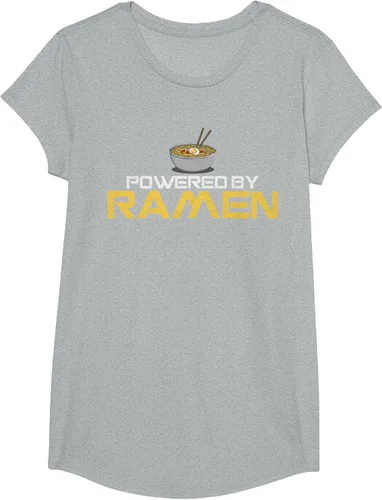 Miniatura 53 de Camiseta de fideos de anime japoneses Powered By Ramen, Negro, S