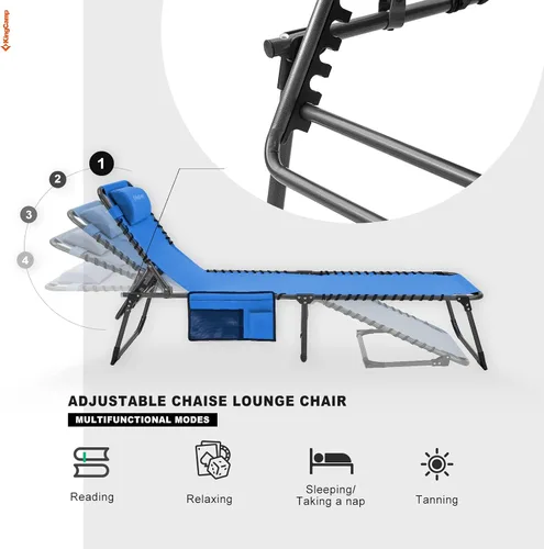 Miniatura 4 de KingCamp Folding Outdoor Chaise Lounge