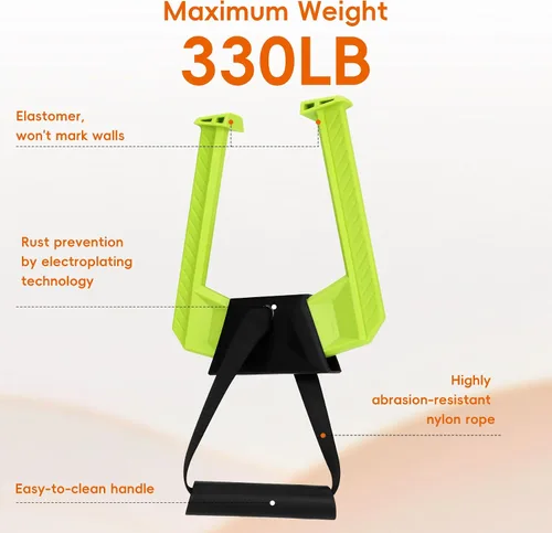 Miniatura 3 de Portable Pull Up Bar for Doorway,Travel Pull Up Bar,Adjustable Home Gym Equipment,Dual Handle Design for Pull-Ups,Maximum Load Capacity of 330lb, No