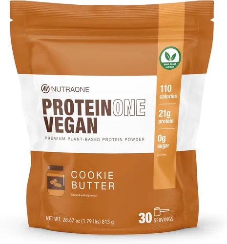 NutraOne ProteinOne ProteinOne - Proteína vegana a base de plantas en polvo de proteína vegana, sin lácteos, proteína de guisantes y arroz