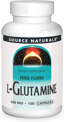 Miniatura 7 de Source Naturals L-glutamina, aminoácido de forma libre que apoya la energía metabólica*, 500 mg - 50 cápsulas