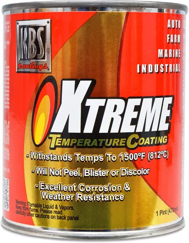 Miniatura 3 de KBS Coatings - Recubrimiento de temperatura Xtreme, color negro azabache , Acero inoxidable