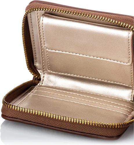 Miniatura 4 de GUESS Izzy Small Zip Around Wallet, Latte LogoBrown