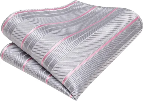 Miniatura 123 de Dubulle Corbata tejida de cachemira para hombre y gemelos de pañuelo para hombre, conjunto de gemelos para boda formal y negocios