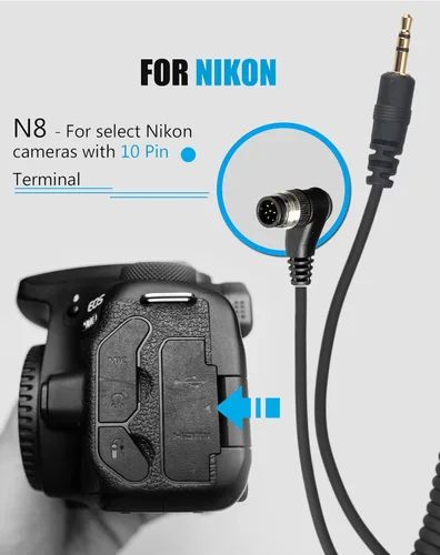 Miniatura 6 de AODELAN Mando a distancia inalámbrico para cámaras Nikon, temporizador remoto cable de liberación del obturador para Z9 D5 D6 D800 D810 D850