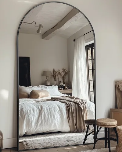 Espejo de longitud completa, 81"x41", espejo de piso extragrande independiente, espejo de cuerpo completo de pie con soporte, para colgar o montar