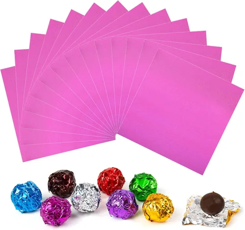 Miniatura 10 de Envolturas de caramelo de papel de aluminio – Papel de regalo de chocolate, 300 piezas, envoltorio de barra de chocolate casera, embalaje