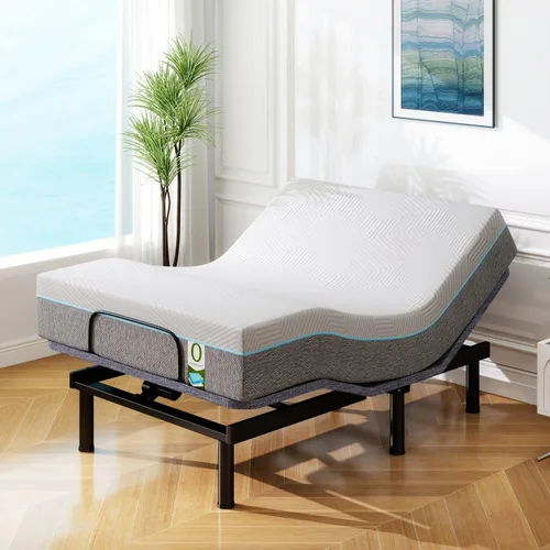 Miniatura 10 de Vipbear Base de cama ajustable individual XL, marco de cama de masaje doble cabezal y reposapiés, cama eléctrica con control remoto inalámbrico