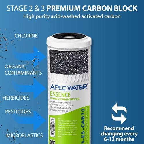 Miniatura 4 de APEC Water Systems FILTER-MAX-ES75 75 GPD Juego de filtros de repuesto completo de alta capacidad para Essence Series Sistema de filtro de agua