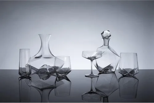 Miniatura 3 de Viski Seneca - Decantador de whisky de cristal facetado con tapón, elegante decantador de licor para bourbon, whisky, bebidas espirituosas, regalos
