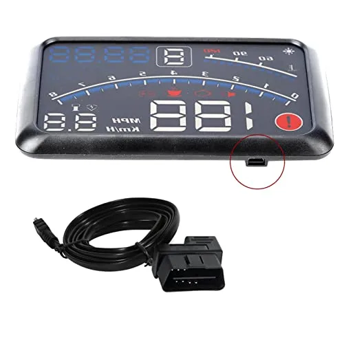 Miniatura 5 de KIMISS Velocímetro digital universal Heads Up Display MPH/KM/h Vehículo Smart HUD Display Digital Mini coche Dashboard Heads Up Parabrisas