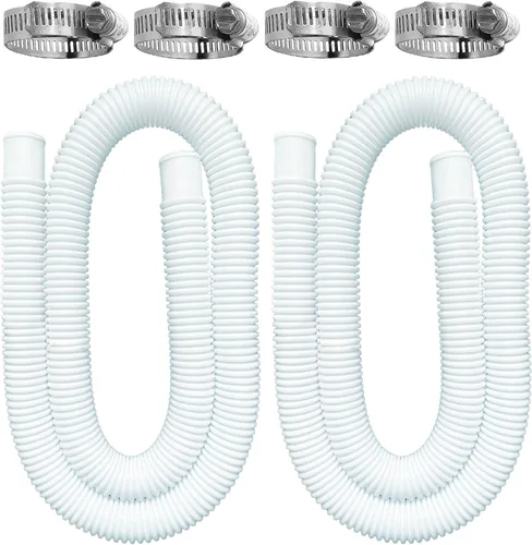 Miniatura 8 de Mangueras de piscina para piscinas sobre el suelo, paquete de 4 mangueras de bomba de filtro de piscina de 1.25 x 59 pulgadas, compatibles con bomba