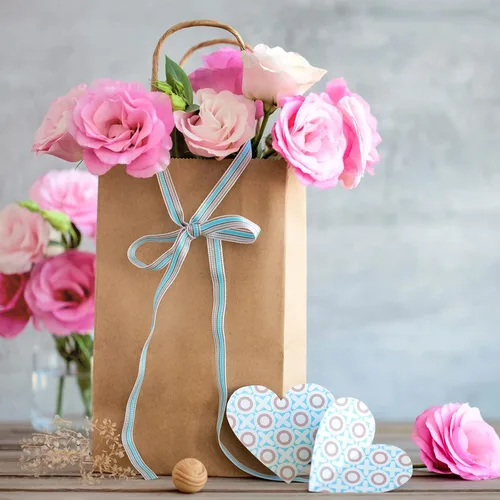 Miniatura 4 de TOMNK 120 bolsas de papel marrón con asas de varios tamaños, varios tamaños, bolsas de regalo de papel kraft a granel para negocios, compras, venta