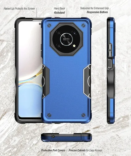 Miniatura 5 de Compatible con Honor X9, a prueba de golpes, híbrida resistente a los golpes, funda híbrida para parachoques híbrida de cuerpo completo, resistente