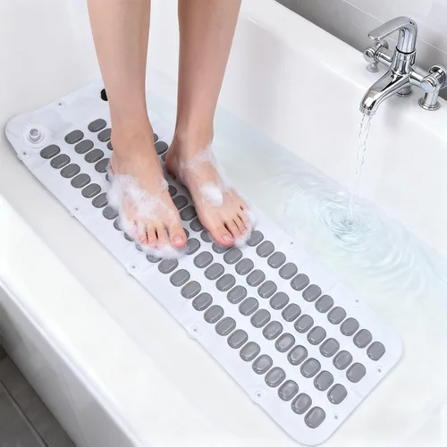 Tapete de baño portátil de burbujas para spa, tapete de baño de burbujas de cuerpo completo con control remoto y almohada, bomba de aire eléctrica y