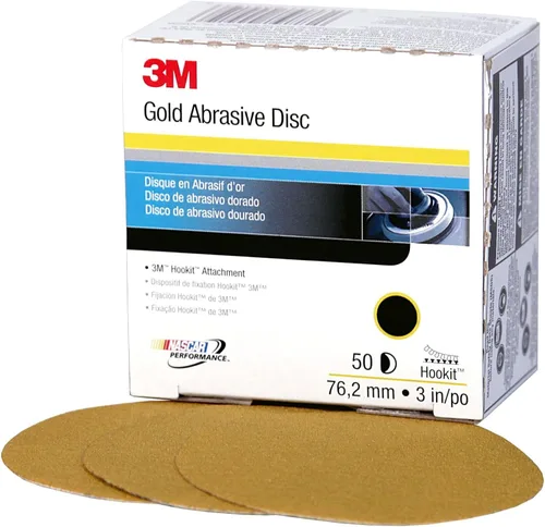 Miniatura 3 de 3M 182 Hookit - 236U Oro 6 pulgadas, P1C, disco de película antipolvo., 3, Dorado