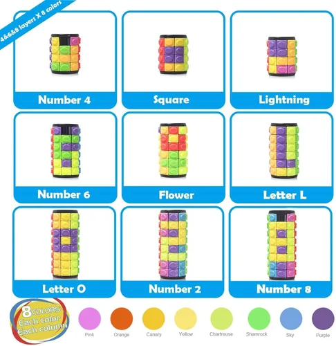 Miniatura 3 de R.Y.TOYS Juguete para ansiedad, rompecabezas de cubo mágico, rompecabezas de cerebro para adultos, juego de mano inquieto de lógica giratoria