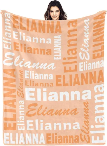 Miniatura 26 de Manta personalizada con nombre, manta personalizada con nombre, manta personalizada para adultos, niños y bebés, manta personalizada con monograma