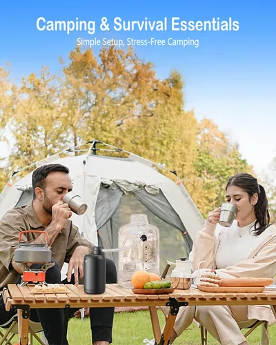 Miniatura 8 de BKLES Filtro de agua para campamento: purificador de agua portátil eléctrico de supervivencia, 0.01 micras, sistema de filtración de agua de 6