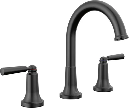 Miniatura 11 de Delta Saylor - Grifo de baño de níquel cepillado de 3 agujeros, grifo de fregadero de baño de 8 pulgadas para tocador, ensamblaje de drenaje